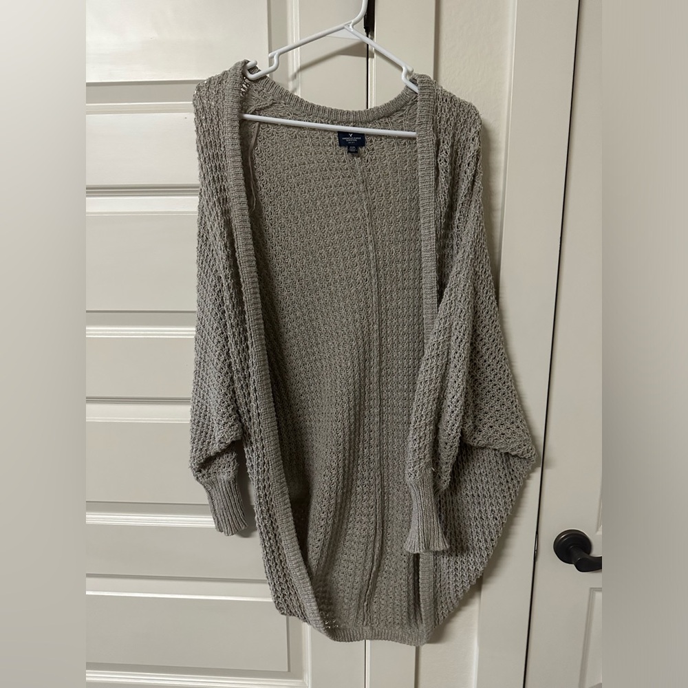 American eagle grey knit cardigan size medium
